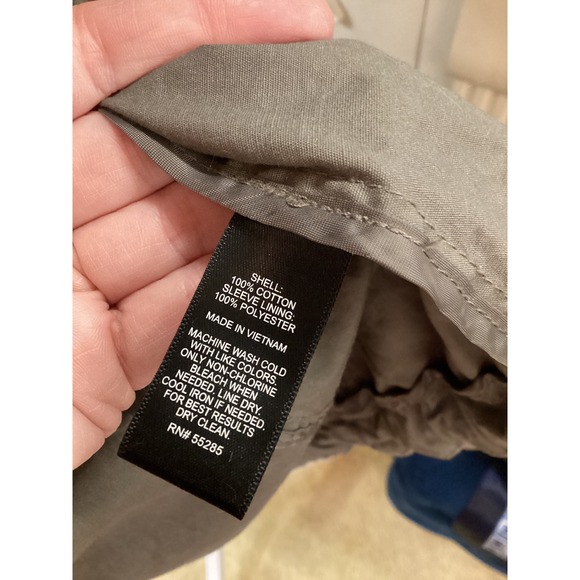 Express Utility Field Jacket Small Grey Drawstring Waist Full Zip Cargo - Picture 6 of 7